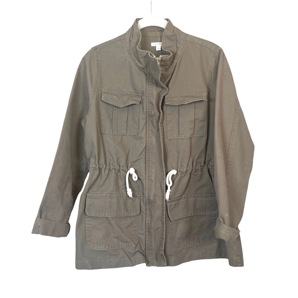 StyleMint Utility Jacket Army Green Small